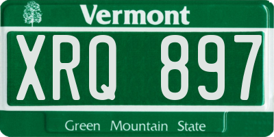 VT license plate XRQ897