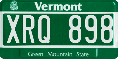 VT license plate XRQ898