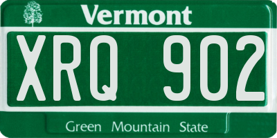 VT license plate XRQ902