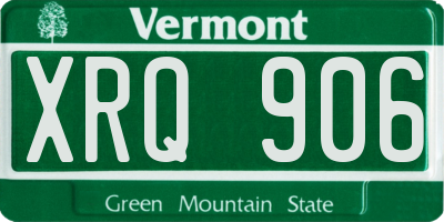 VT license plate XRQ906