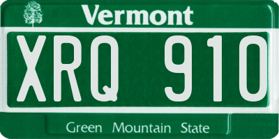 VT license plate XRQ910