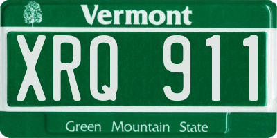 VT license plate XRQ911