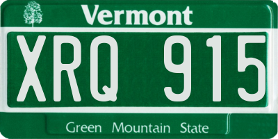 VT license plate XRQ915