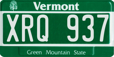 VT license plate XRQ937