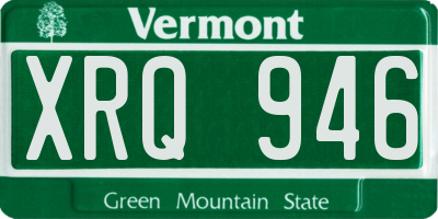 VT license plate XRQ946