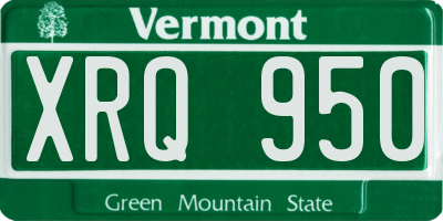 VT license plate XRQ950