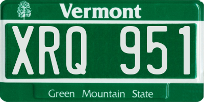 VT license plate XRQ951