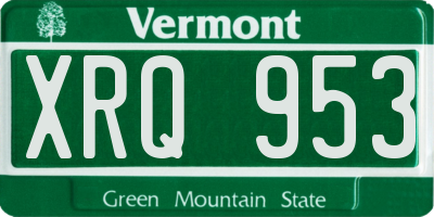 VT license plate XRQ953