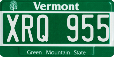 VT license plate XRQ955
