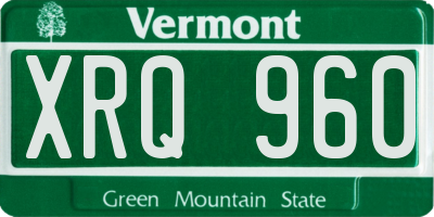 VT license plate XRQ960