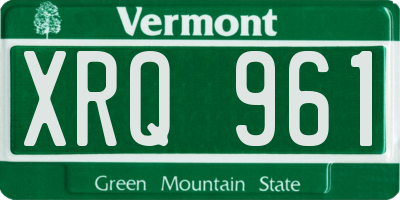 VT license plate XRQ961