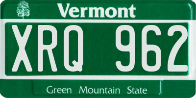 VT license plate XRQ962
