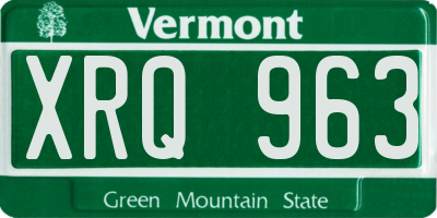 VT license plate XRQ963