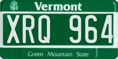 VT license plate XRQ964