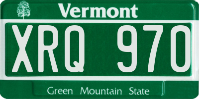 VT license plate XRQ970
