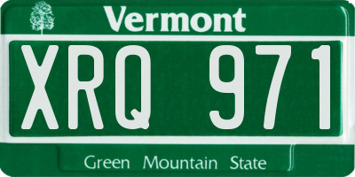 VT license plate XRQ971