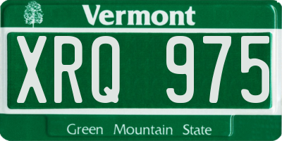 VT license plate XRQ975