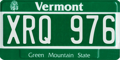 VT license plate XRQ976