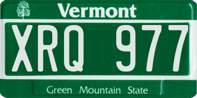 VT license plate XRQ977