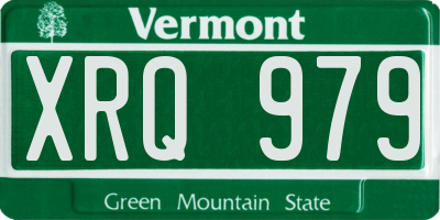 VT license plate XRQ979