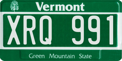 VT license plate XRQ991