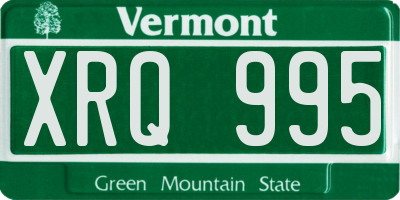VT license plate XRQ995