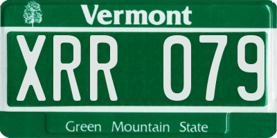 VT license plate XRR079