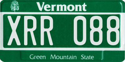 VT license plate XRR088
