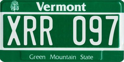 VT license plate XRR097