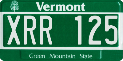 VT license plate XRR125