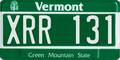 VT license plate XRR131