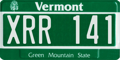 VT license plate XRR141