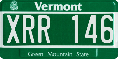 VT license plate XRR146