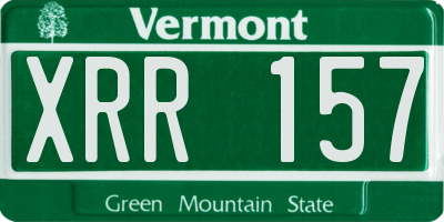 VT license plate XRR157