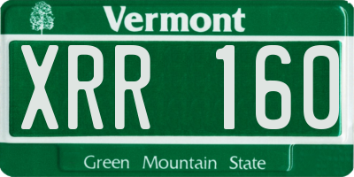 VT license plate XRR160
