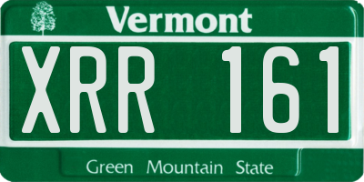VT license plate XRR161