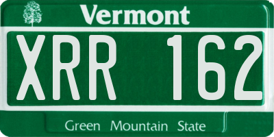 VT license plate XRR162