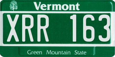 VT license plate XRR163