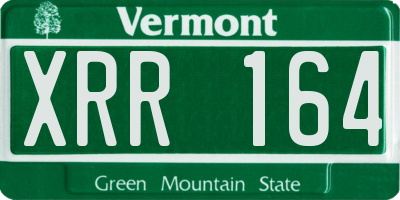 VT license plate XRR164