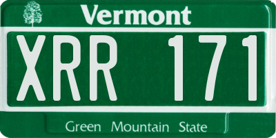 VT license plate XRR171