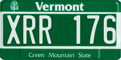 VT license plate XRR176