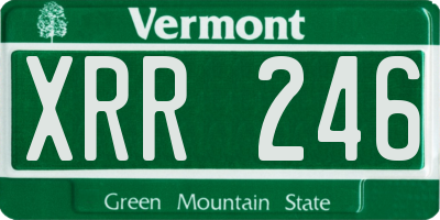 VT license plate XRR246
