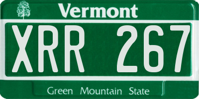 VT license plate XRR267
