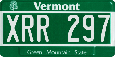 VT license plate XRR297