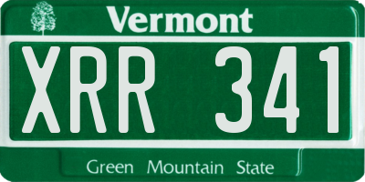 VT license plate XRR341