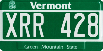VT license plate XRR428