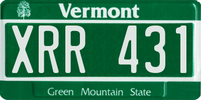 VT license plate XRR431