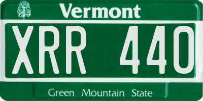 VT license plate XRR440