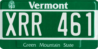 VT license plate XRR461