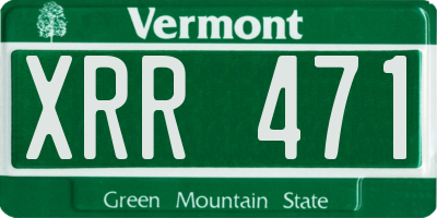 VT license plate XRR471